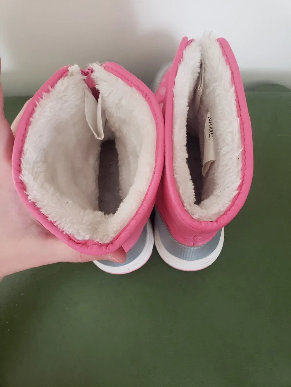Kids Wonder Nation Pink And Silver Snowflake Winter Snow Boots 4